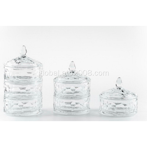 Candy Jar Set Of 3 Third Layer Clear  Candy Jar Manufactory